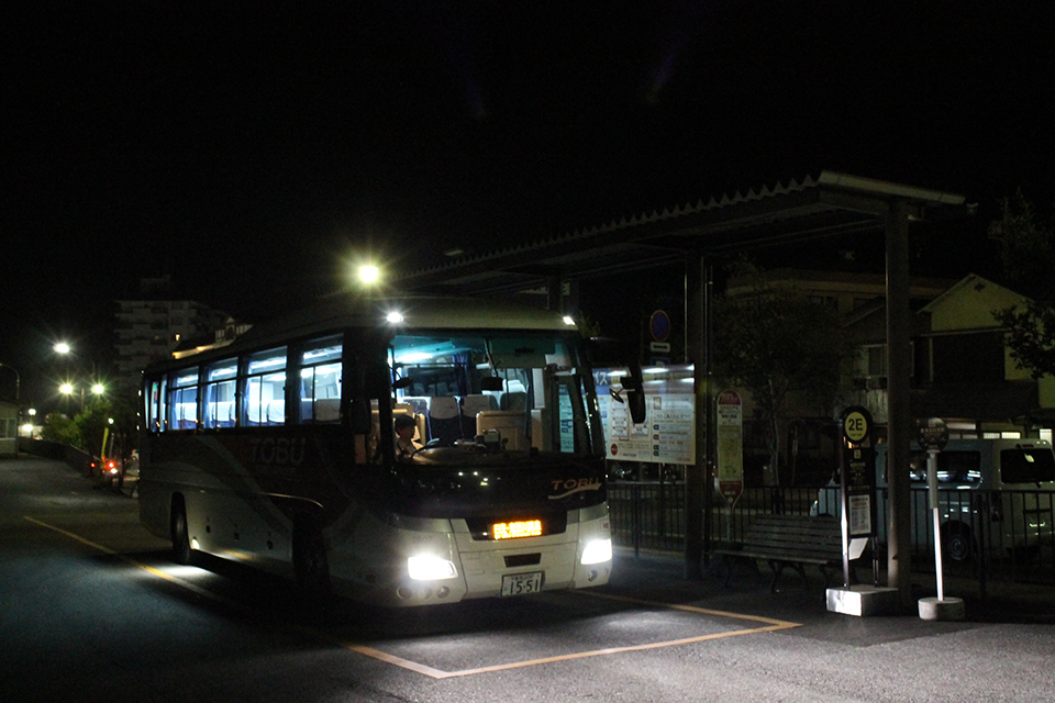 日光駅に到着。すでに周囲は静まり返っている