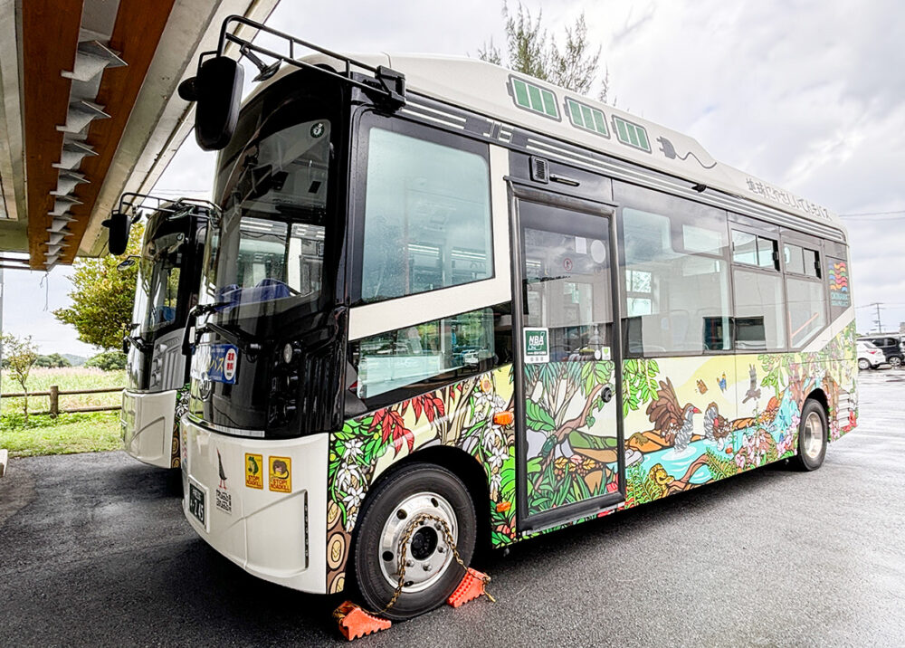 水曜日だけ周遊バスに充当されるEV車