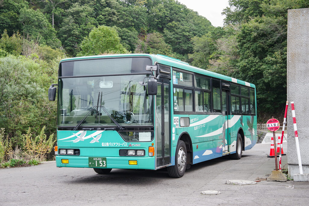 知床線にも使われる大型路線車（三菱ふそうエアロスター）